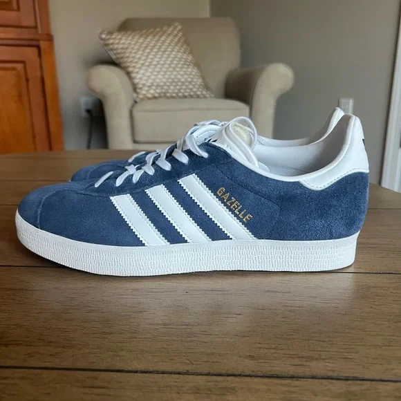 Adidas Gazelle Blue and White Sneakers - Picture 2 of 7
